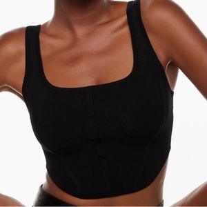 Babaton Sculpt Knit Bustier Tank in black